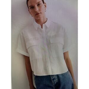 NWT Madewell cropped utility shirt size XL